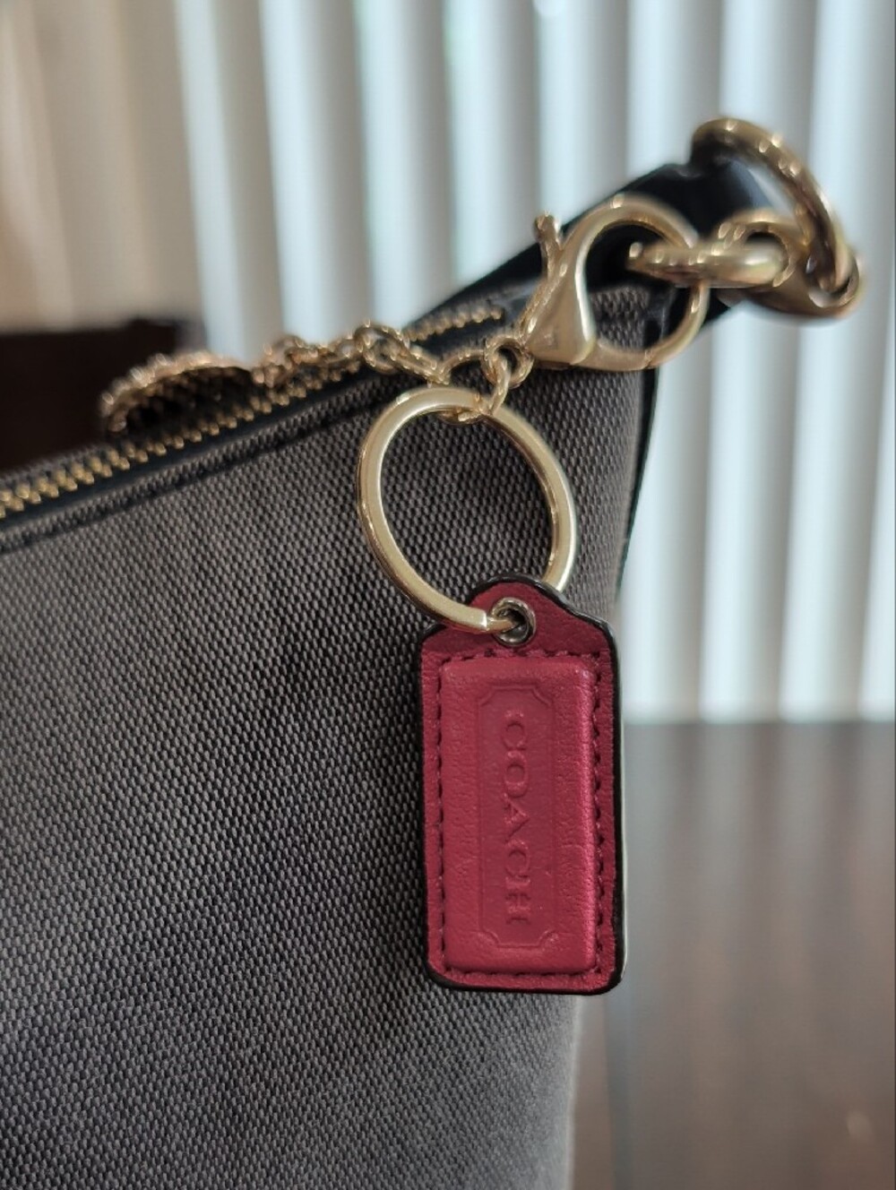 Coach Hobo Shoulder Bag with Pink Center Stripe - Picture 6 of 12